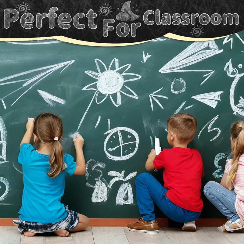 JUN-ELECTRON Washable Sidewalk Chalks Set, Non-Toxic Chalk Paint Bulk for Kids, Oversized Colored Chalk for Painting on Chalkboard, Chalk Pavement and Outdoor Art Play (White-48pcs) - Image 4